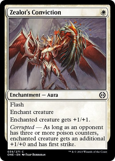 Zealot's Conviction (Phyrexia: All Will Be One) Medium Play