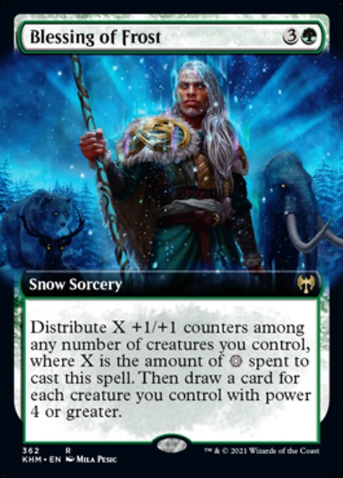 Blessing of Frost (Extended Art) (Kaldheim) Light Play Foil