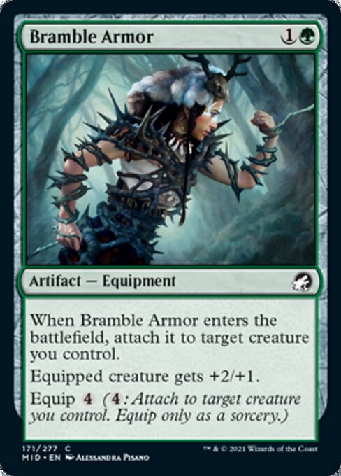 Bramble Armor (Innistrad: Midnight Hunt) Medium Play Foil