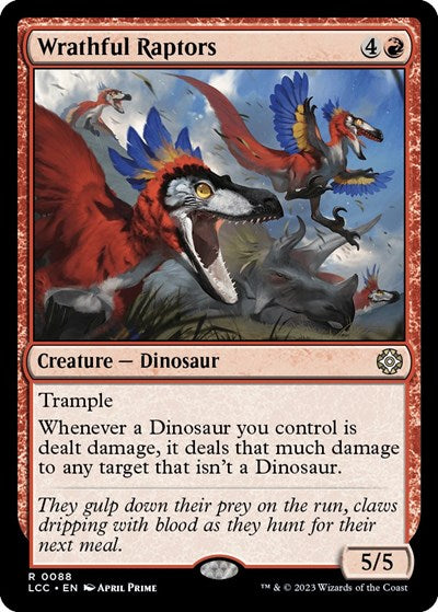 Wrathful Raptors (Commander: The Lost Caverns of Ixalan) Light Play