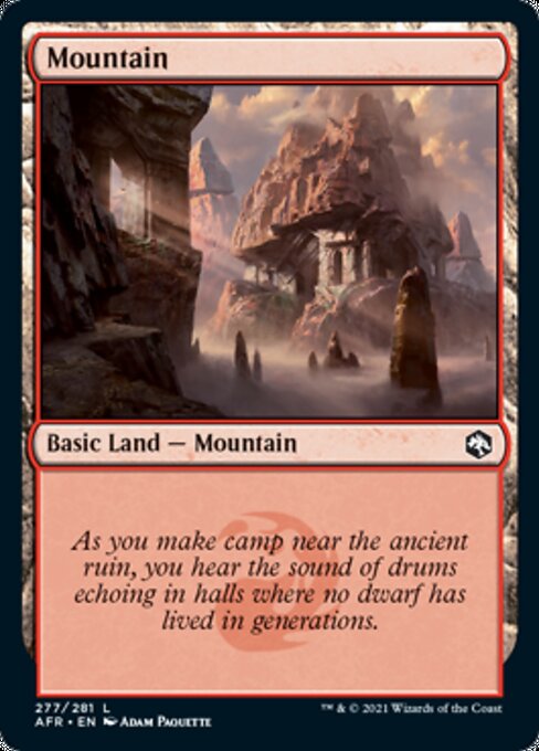 Mountain (277) (Adventures in the Forgotten Realms) Light Play Foil