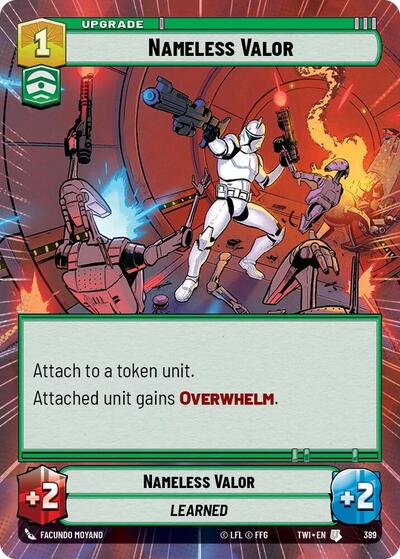 Nameless Valor (Hyperspace) (Twilight of the Republic) Near Mint Foil