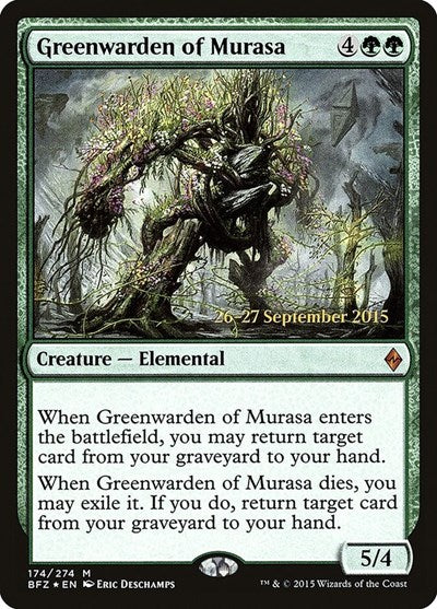 Greenwarden of Murasa (Promos: Prerelease Cards) Light Play Foil