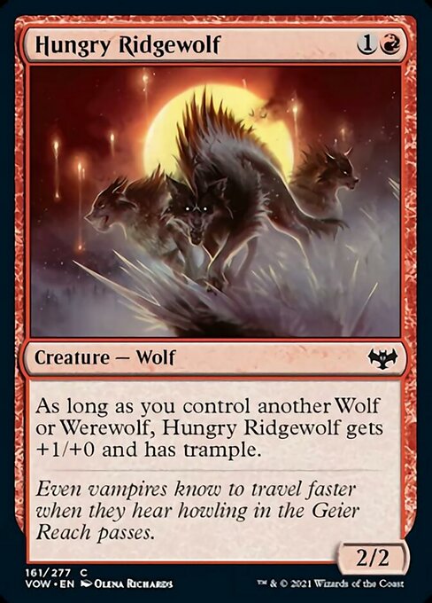 Hungry Ridgewolf (Innistrad: Crimson Vow) Light Play