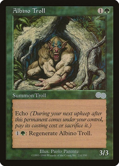Albino Troll (Urza's Saga) Light Play