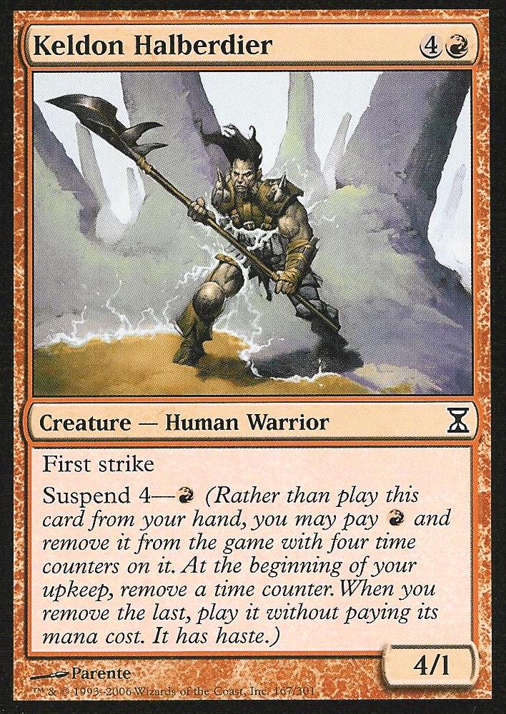 Keldon Halberdier (Time Spiral) Light Play Foil
