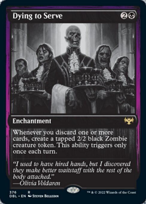 Dying to Serve (Innistrad: Double Feature) Light Play Foil