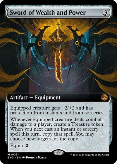 Sword of Wealth and Power (Extended Art) (Outlaws of Thunder Junction: The Big Score) Near Mint Foil
