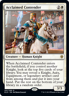 Acclaimed Contender (Throne of Eldraine) Light Play Foil