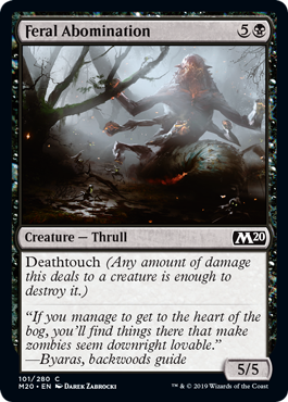 Feral Abomination (Magic 2020 Core Set) Light Play