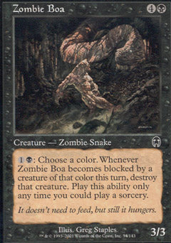 Zombie Boa (Apocalypse) Light Play Foil