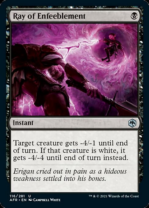 Ray of Enfeeblement (Adventures in the Forgotten Realms) Light Play Foil