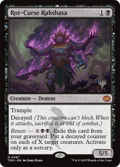 Rot-Curse Rakshasa (Promo Pack: Tarkir: Dragonstorm) Medium Play