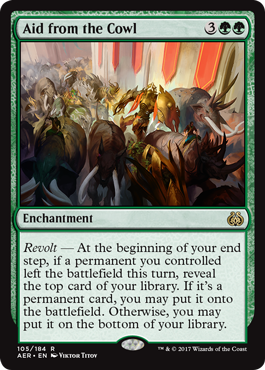 Aid from the Cowl (Aether Revolt) Heavy Play