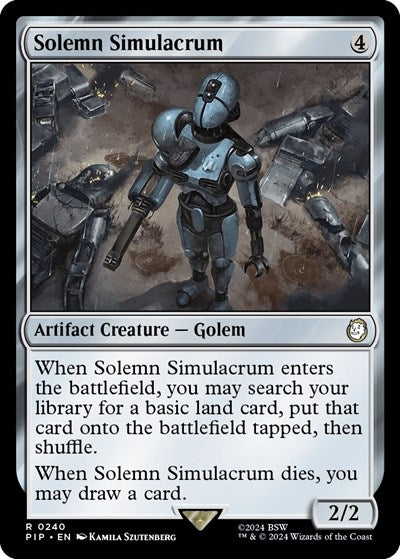 Solemn Simulacrum (Universes Beyond: Fallout) Light Play Foil