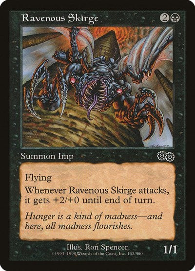 Ravenous Skirge (Urza's Saga) Light Play