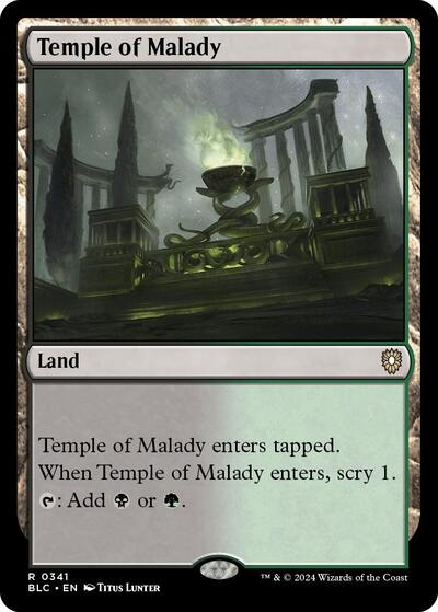 Temple of Malady (Commander: Bloomburrow) Light Play