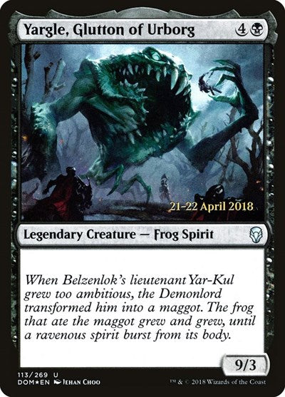 Yargle, Glutton of Urborg (Promos: Prerelease Cards) Heavy Play Foil