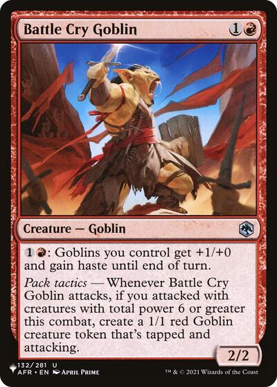 Battle Cry Goblin (The List) Light Play