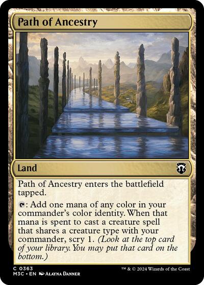 Path of Ancestry (Ripple Foil) (Commander: Modern Horizons 3) Medium Play Foil