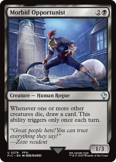 Morbid Opportunist (Surge Foil) (Commander: FINAL FANTASY) Light Play Foil
