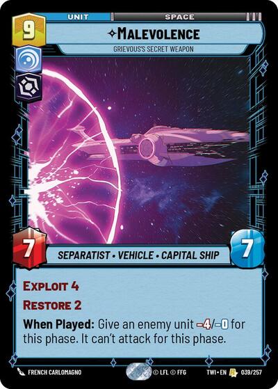 Malevolence Grievous’s Secret Weapon (Twilight of the Republic) Near Mint Foil