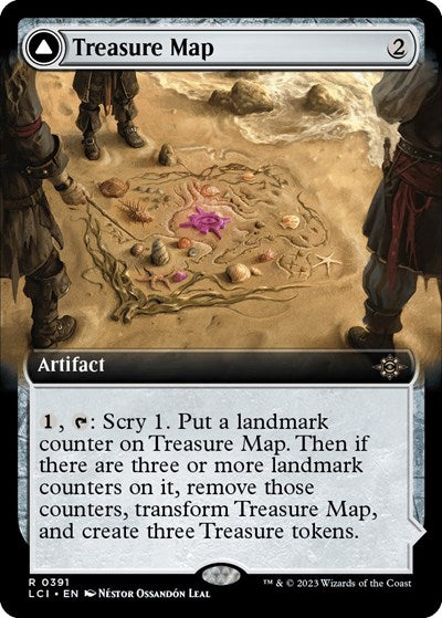 Treasure Map (Extended Art) (The Lost Caverns of Ixalan) Light Play