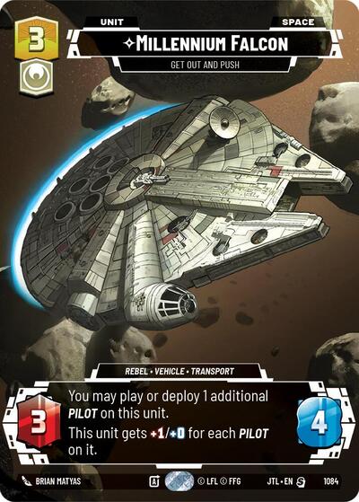 Millennium Falcon Get Out And Push (Prestige Foil) (Jump to Lightspeed) Near Mint Foil
