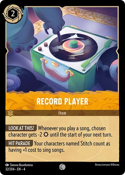Record Player (Ursula's Return) Near Mint Cold Foil