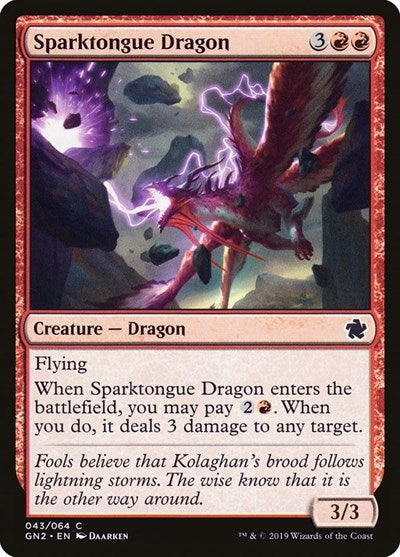 Sparktongue Dragon (Magic Game Night 2019) Near Mint