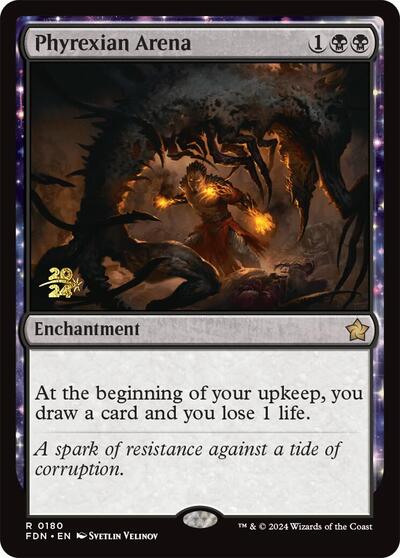 Phyrexian Arena (FDN) (Promos: Prerelease Cards) Medium Play Foil