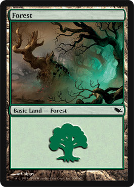 Forest (300) (Shadowmoor) Light Play