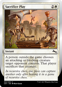 Sacrifice Play (Unstable) Light Play