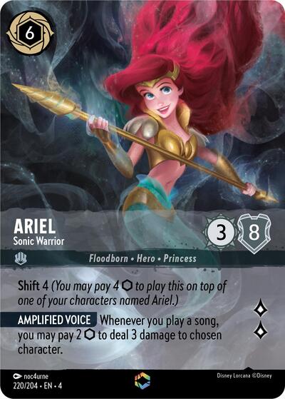 Ariel - Sonic Warrior (Enchanted) (Ursula's Return) Near Mint Holofoil