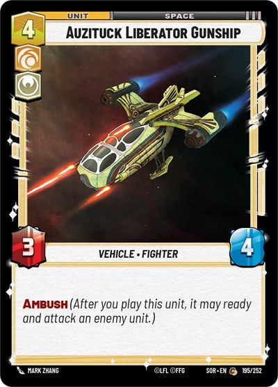 Auzituck Liberator Gunship (Spark of Rebellion) Near Mint Foil