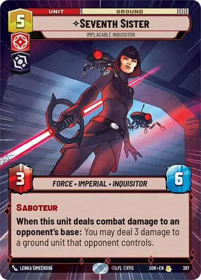 Seventh Sister Implacable Inquisitor (Hyperspace) (Spark of Rebellion) Near Mint Foil