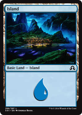 Island (288) (Shadows Over Innistrad) Light Play