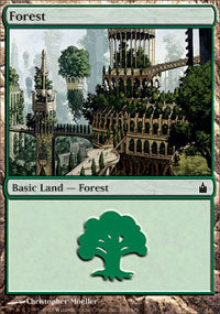Forest (304) (Ravnica) Light Play Foil