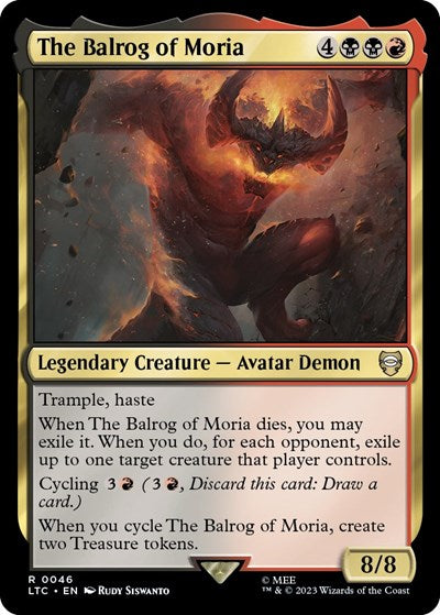 The Balrog of Moria (Commander: The Lord of the Rings: Tales of Middle-earth) Light Play