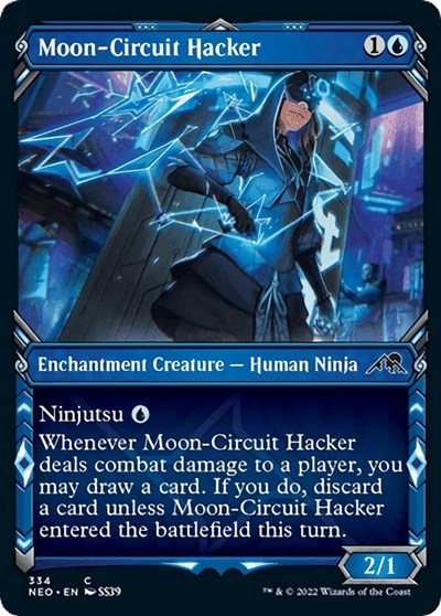 Moon-Circuit Hacker (Showcase) (Kamigawa: Neon Dynasty) Light Play Foil