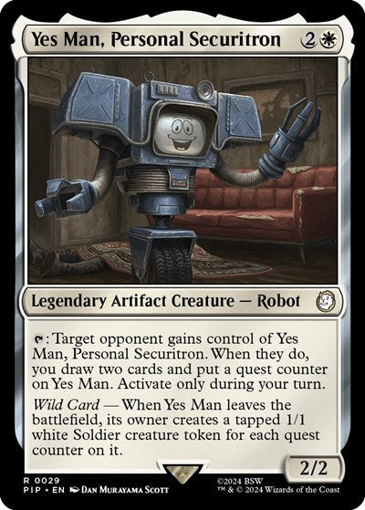 Yes Man, Personal Securitron (Universes Beyond: Fallout) Light Play Foil