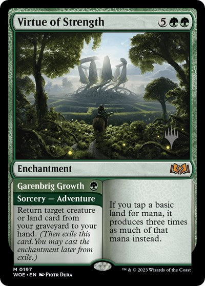 Virtue of Strength (Promo Pack: Wilds of Eldraine) Near Mint