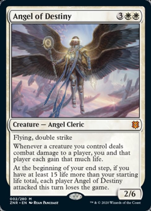 Angel of Destiny (Zendikar Rising) Medium Play Foil