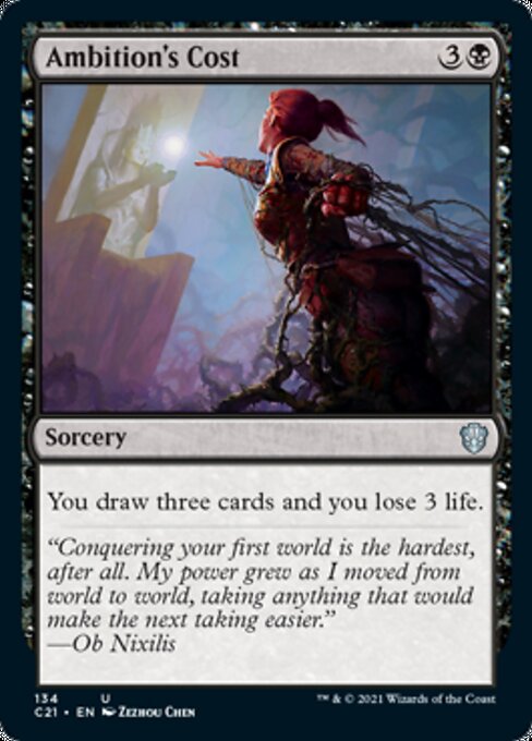 Ambition's Cost (Commander 2021 Strixhaven) Light Play