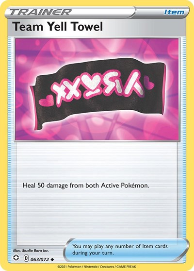 Team Yell Towel (Shining Fates) Near Mint Reverse Holofoil