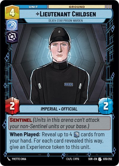 Lieutenant Childsen Death Star Prison Warden (Spark of Rebellion) Near Mint Foil