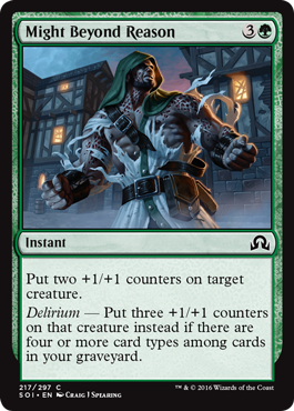 Might Beyond Reason (Shadows Over Innistrad) Medium Play Foil
