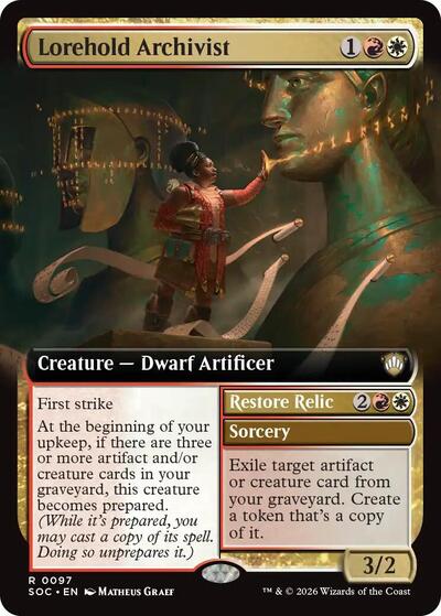 Lorehold Archivist (Extended Art) (Commander: Secrets of Strixhaven) Near Mint