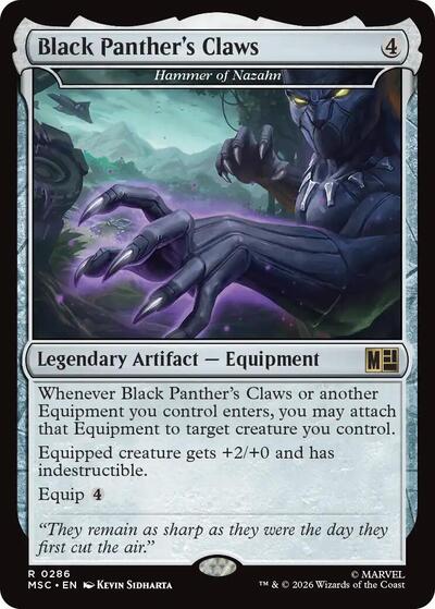 Black Panther's Claws - Hammer of Nazahn (Surge Foil) (Commander: Marvel Super Heroes) Near Mint Foil