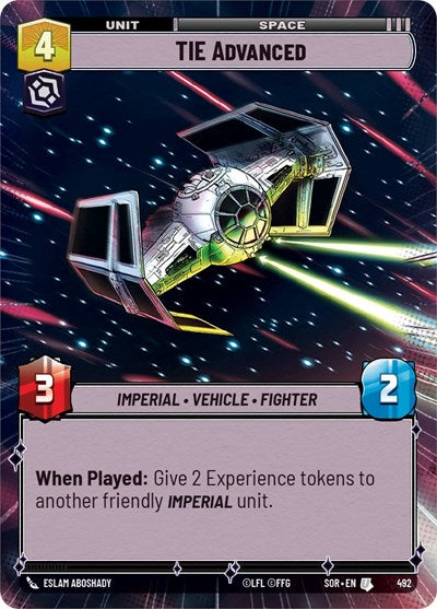 TIE Advanced (Hyperspace) (Spark of Rebellion) Near Mint